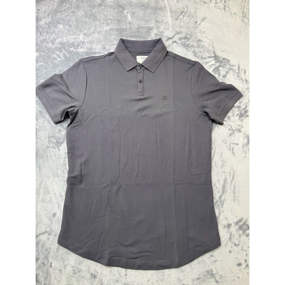 Cuts Clothing Curve Hem Polo Shirt Mens Medium Cast Iron Peru Pima Prestige Polo